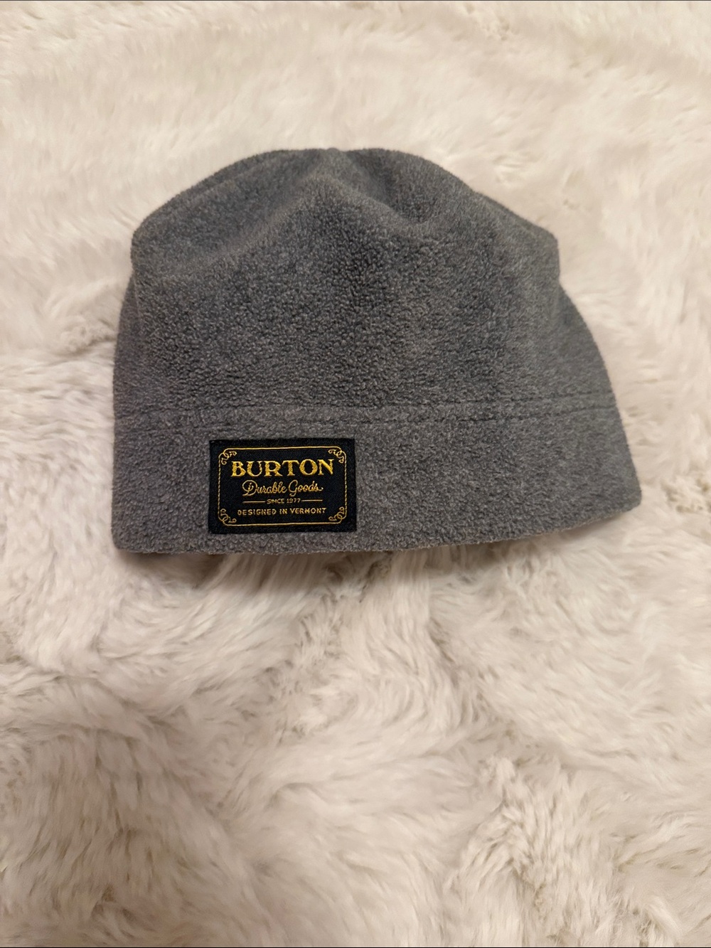 Burton Charcoal Gray Fleece Cuffed Beanie